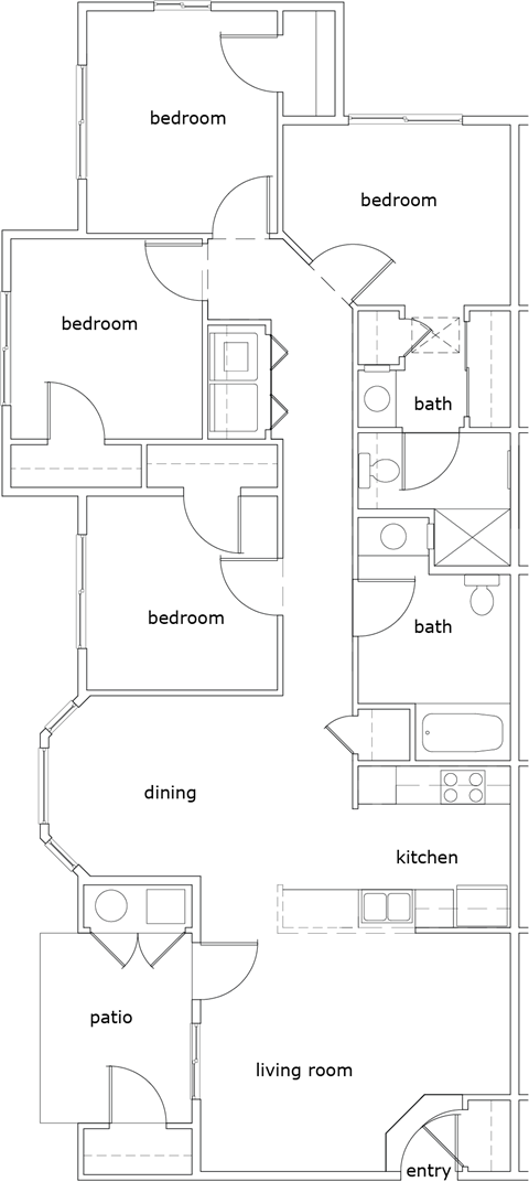 Hillview Ridge 4 Bed 2 Bath 1402 SF